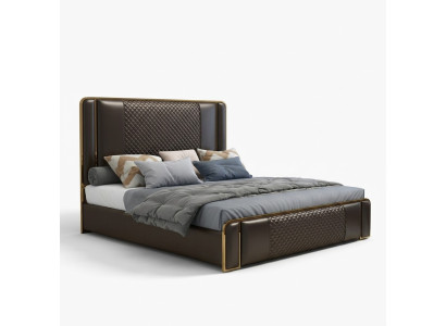 Luxus Designer Bett fürs Schlafzimmer Samt bezogen Möbel Betten Stoff