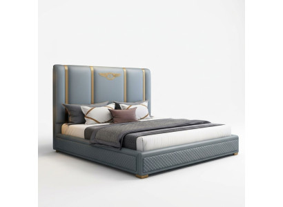 Bett Polster Design Luxus Metall Doppel Betten Hotel Ehe Schlaf Zimmer