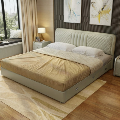 Stoff Design Bett Doppel Betten Luxus Ehe Modernes Hotel Gestell Schlaf