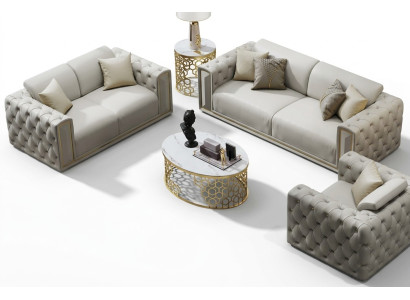 Sofagarnitur 3+2+1 Sitzer Klassischer Couchen Wohnlandschaft Sofas Polster