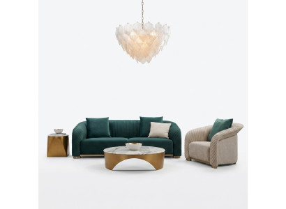 Design Polster Luxus Sitz Sofa Couch Textil Sofa 3 Sitzer Kunstleder