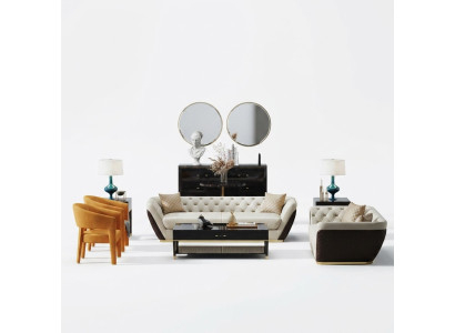 Sofagarnitur Garnituren Set Design Sofas Polster Couchen 3 + 2 Sitz