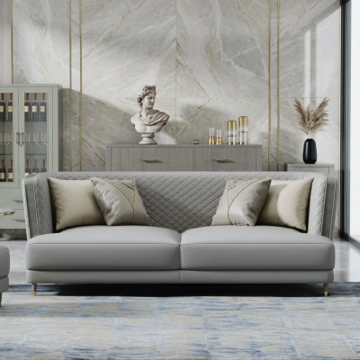 Dreisitzer Couch Polster Design Sofa Sitz Deko Sofas Zimmer Möbel Moderne