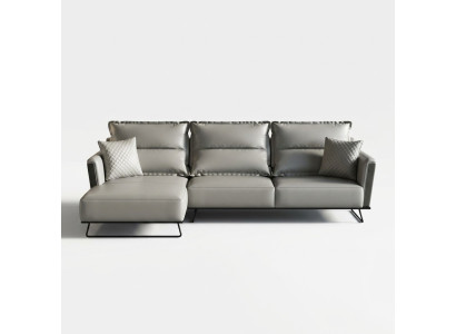 Designer Ledersofa Ecksofa Polster Eck Couch Sitz Eck L Form Garnitur Sofa
