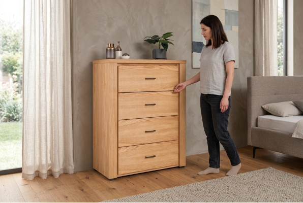 Kommode Echtholz Kommoden Buffetkommode Holz Möbel Neu Beige Anrichte
