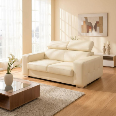 Zweisitzer Sofa Neu Modern Sofa Beige 2 Sitzer Couchen Sofas Möbel Lounge Holz