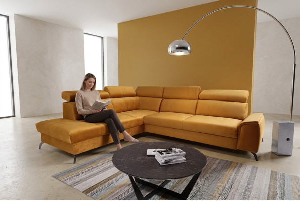 Ecksofa L-Form Sofa Neu Modern Moderne Schlaf Couchen Sofa Gepolsterter Möbel