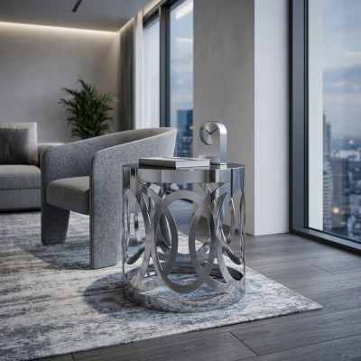 Beistelltisch Runder Tisch Couchtisch Sofa Metall Wohnzimmer Runde