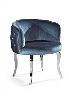 Design Stuhl Textil Esszimmer Edelstahl Sessel Stuhl Lounge-Sitzer