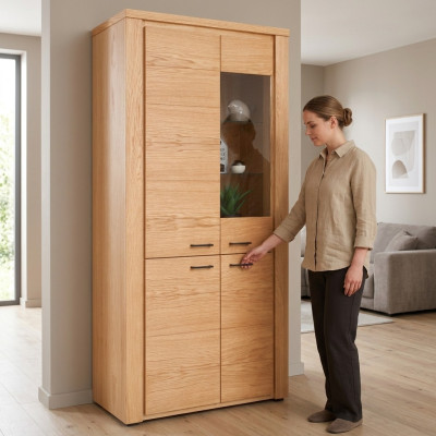 Vitrine Anrichte Schrank Kommode Holz Möbel Stil Wohnzimmer Kollektion Vitrinen