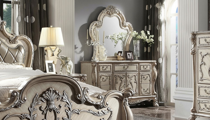 Spiegel Kommode Schlafzimmer Holz Set Möbel Klassische Kommoden 2tlg. Sideboard