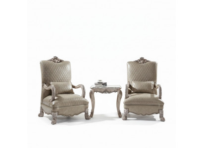 Set 2x Sessel Beistelltisch Wohnzimmer Tisch Sofa Couchtisch Beistell 3tlg
