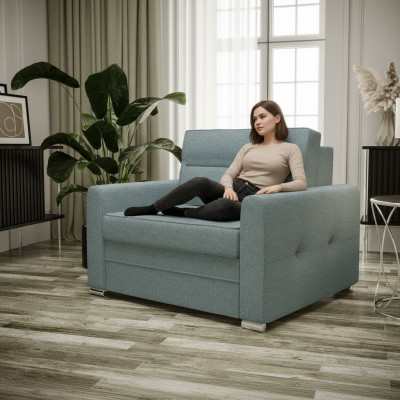 Relax Stoff Textil Lounge Fernseh 1 Sitzer Sessel Design Stuhl Polster Club Neu