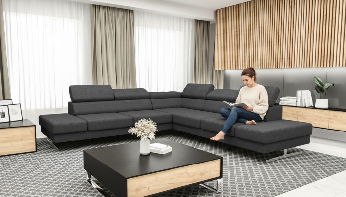 Design Sofa Couch Polsterung Wohnzimmer L-Form Modern Elegant Wohnlandschaft Neu