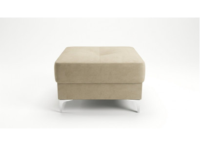 Hocker Textil Neu Modern Weiß Farbe Klein Design Stoff Fußhocker Pouffe Samt