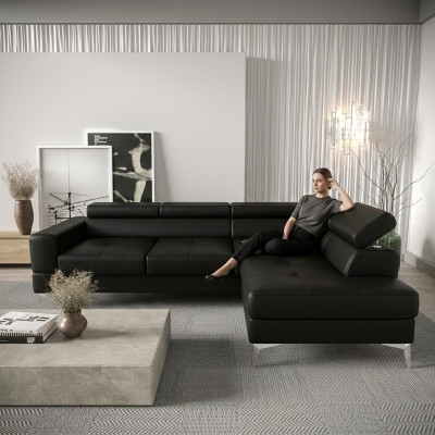 Multifunktion Sofa Couch Eckpolsterung Wohnzimmer L-Form Schwarz Modern Luxus