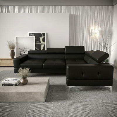 Multifunktion Sofa Couch Eckpolsterung Wohnzimmer L-Form Schwarz Modern Luxus