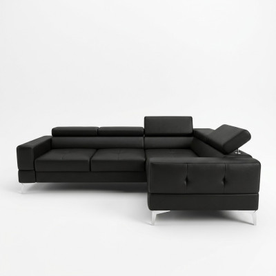 Multifunktion Sofa Couch Eckpolsterung Wohnzimmer L-Form Schwarz Modern Luxus
