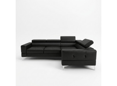 Multifunktion Sofa Couch Eckpolsterung Wohnzimmer L-Form Schwarz Modern Luxus