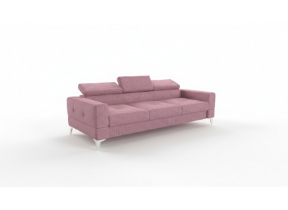Dreisitzer Couch Polster Design Sofa Moderne 3er Sitz Zimmer Möbel Rosa Sofas