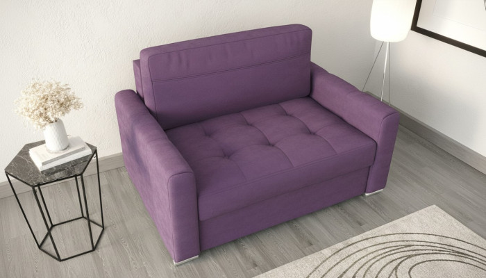 Sessel Relax Textil Lounge Club Polster Design Couch Sofa Sitzer Luxus Lila Neu