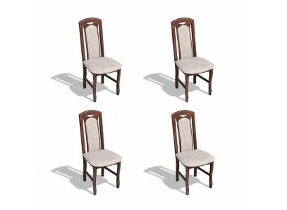 Esszimmer Garnitur Holz Lehn Leder Textil Neu Stuhl Gruppe 4x Stühle Set Wohn