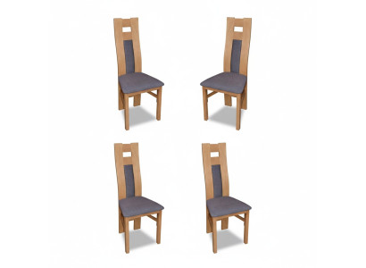Gruppe Sitz Polster Lehn Stühle Garnitur Holz Massiv Luxus Sessel Set 4x Stuhl