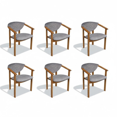 Garnitur Komplett K27 6x Designer Stuhl Set Esszimmer Lehn Polster Sitz Stühle