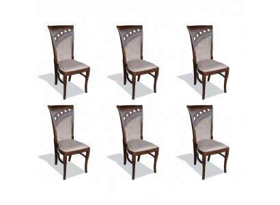 Garnitur Küchen Wohnzimmer Esszimmer Set Designer Stuhl Set 6x Stühle Polster