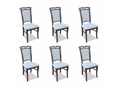 Stühle Polster Hotel Textil Stuhl Set Gruppe Stühle Garnitur 6x Gruppen Sessel