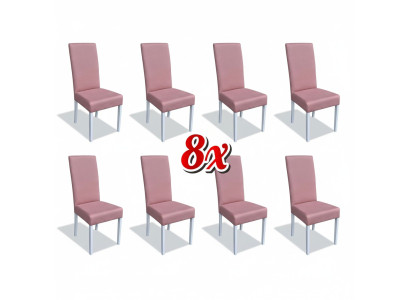 Esszimmer Stühle Leder Gruppe Garnitur Holz Set 8x Stuhl Set Sessel Garnitur Neu