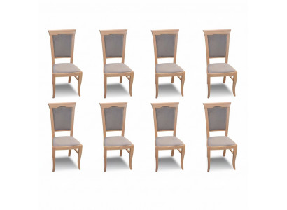 Garnitur Lehn Designer Gruppe Neu Ess 8x Stuhl Zimmer Stühle Polsterstuhl Sessel
