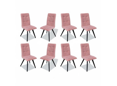 Stuhl 8x Esszimmer Polsterstuhl Fernseh Lounge Textil Sitz Sessel Set Neu Club