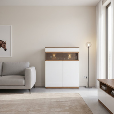 Luxus Glas Vitrine Holz Designer Schrank Vitrinen Regal Schränke Regale Möbel
