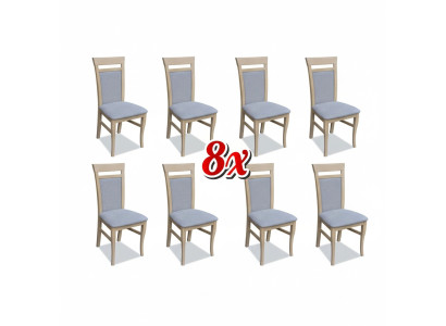 Polsterstuhl Sitz Sessel Set Küchen Stühle Veranda Stuhl 8x Esszimmer Massiv Neu