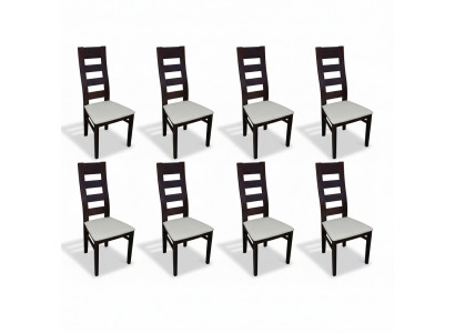 Gruppe Sitz Polster Lehn Stühle Garnitur Holz Massiv Luxus Sessel Set 8x Stuhl
