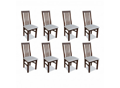 Esszimmer Stoff Möbel Sessel Set 8x Stuhl Design Lehnstuhl Polster Stühle Gastro