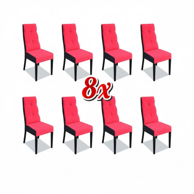 Designer Stühle Garnitur Komplett K63 Stuhl Set Esszimmer Lehn Polster Sitz 8x