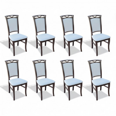 Designer Set Esszimmer Lehn Polster Sitz Stühle Garnitur Komplett K12 8x Stuhl