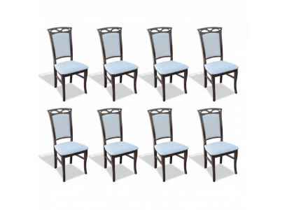 Designer Set Esszimmer Lehn Polster Sitz Stühle Garnitur Komplett K12 8x Stuhl