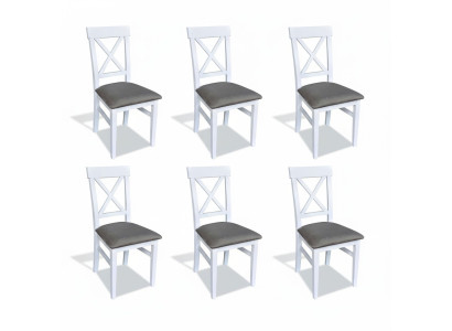 Polster Stuhl Set Gruppe Stühle Essgruppe Garnitur 6xGruppen Textil Sessel Küche