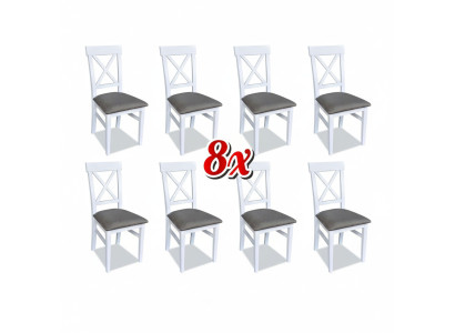 Esszimmer Stühle Textil Set 8x Stuhl Designer Holz Stoff Polster Stühle Gastro