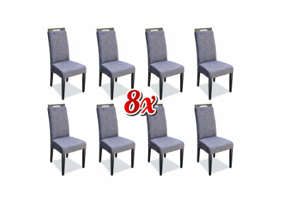 Esszimmer Stühle Stoff Set 8x Sessel Textil Stuhl Designer Holz Polster Möbel