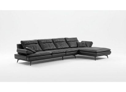 Ecksofa Couch Polsterung Couchen Wohnzimmer Sofa L-Form Möbel Leder