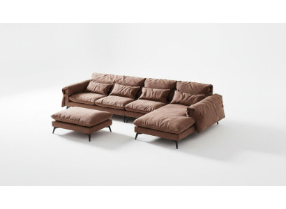Luxus modernes Sofa-Eckset L-Form Polsterung Wohnzimmer wohnlandschaft
