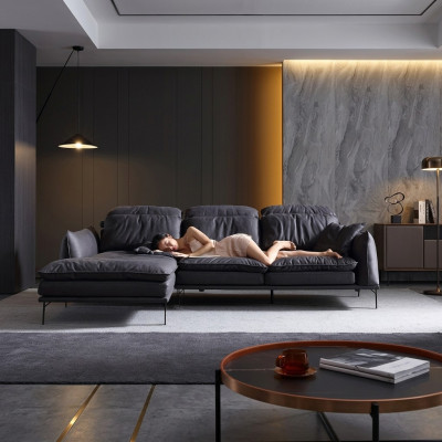 Ledersofa Ecksofa Sofa Couch Polster Eck Garnitur Designer Möbel