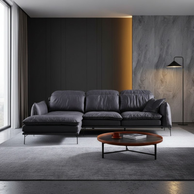 Ledersofa Ecksofa Sofa Couch Polster Eck Garnitur Designer Möbel