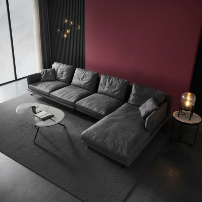 Italienische Möbel Wohnzimmer Soft Style Couchen Design Ecksofa L-Form