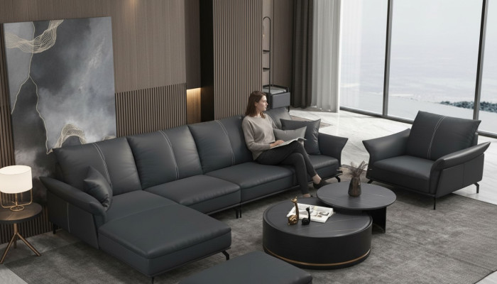 Sofa Ecksofa L Form Sessel Couchtisch Hocker Ecksofa 3tlg. Modernes