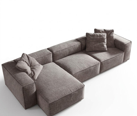 Design Polsterung Textil Modern Elegant Design Stoff Ecksofa L-Form